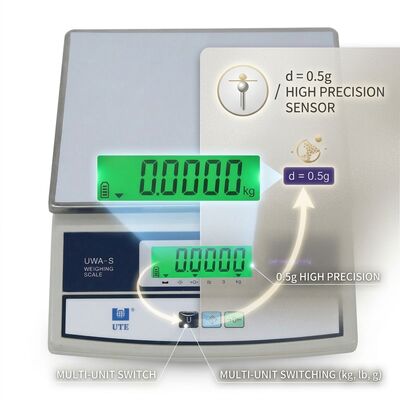Rechargeable Digital Weighing Scale 6kg Single Platter LED Display For Retail Shops